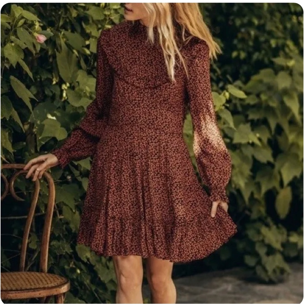 Doen Minuit Dress in red poppy